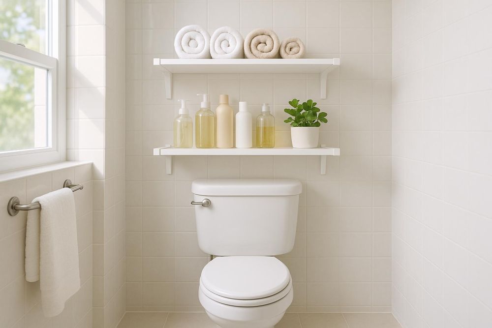 馬桶上方空著超浪費！做好『這3處』，浴室收納激增2倍