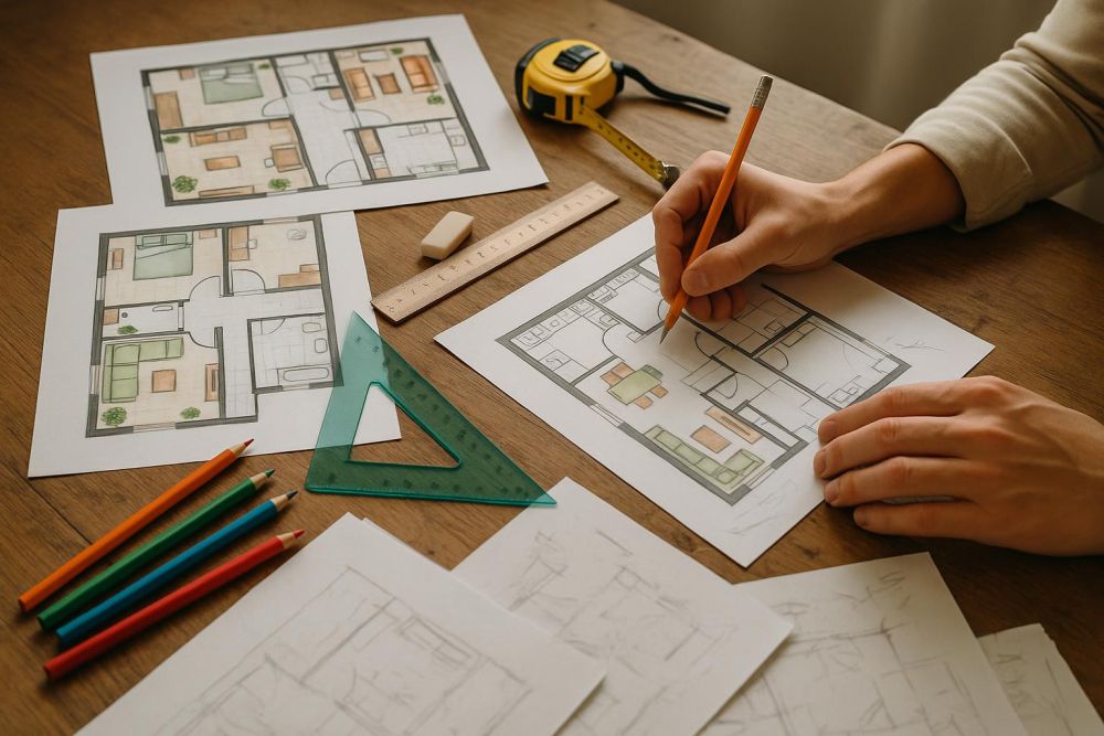 新手畫平面圖只會拿紙筆?專家公開5步驟快速繪製室內設計平面圖,規則、比例一看就懂