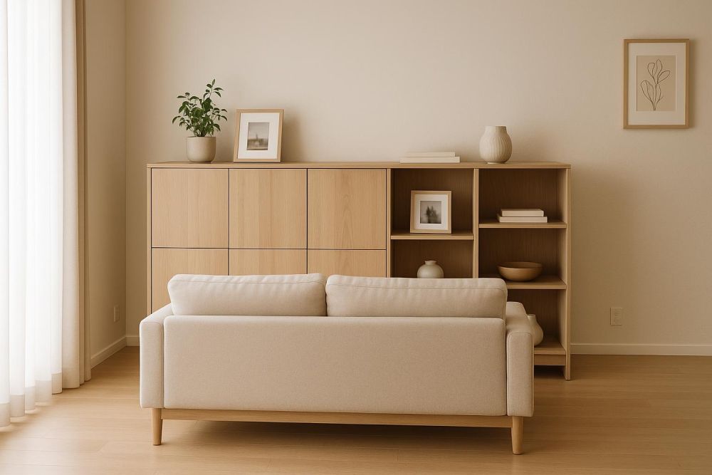 沙發背後收納櫃做錯空間秒變亂?新手易犯3大錯誤,這樣設計收納翻2倍