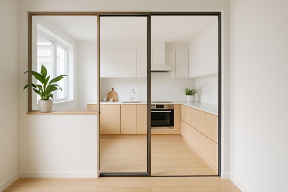 改對廚房拉門+隔牆設計,空間多出1倍、動線秒變流暢