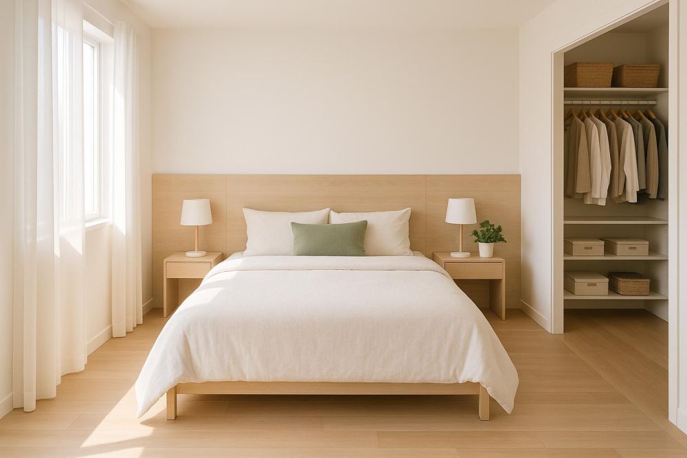 床位貼牆超壓迫?2025新法讓臥房空間感放大2倍,睡眠質量也變好