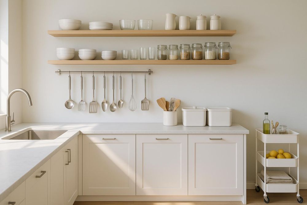 小廚房不上吊櫃!這3招收納增2倍,清潔省力10倍