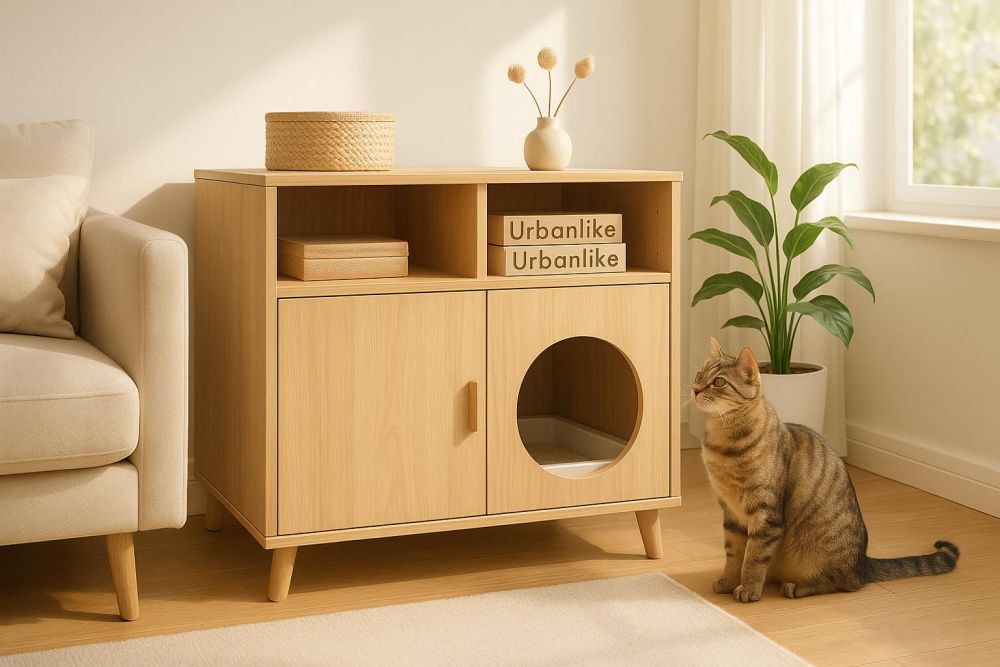 貓砂盆總是髒亂有異味？用這招『結合收納櫃』空間翻倍、人貓生活清爽又無臭