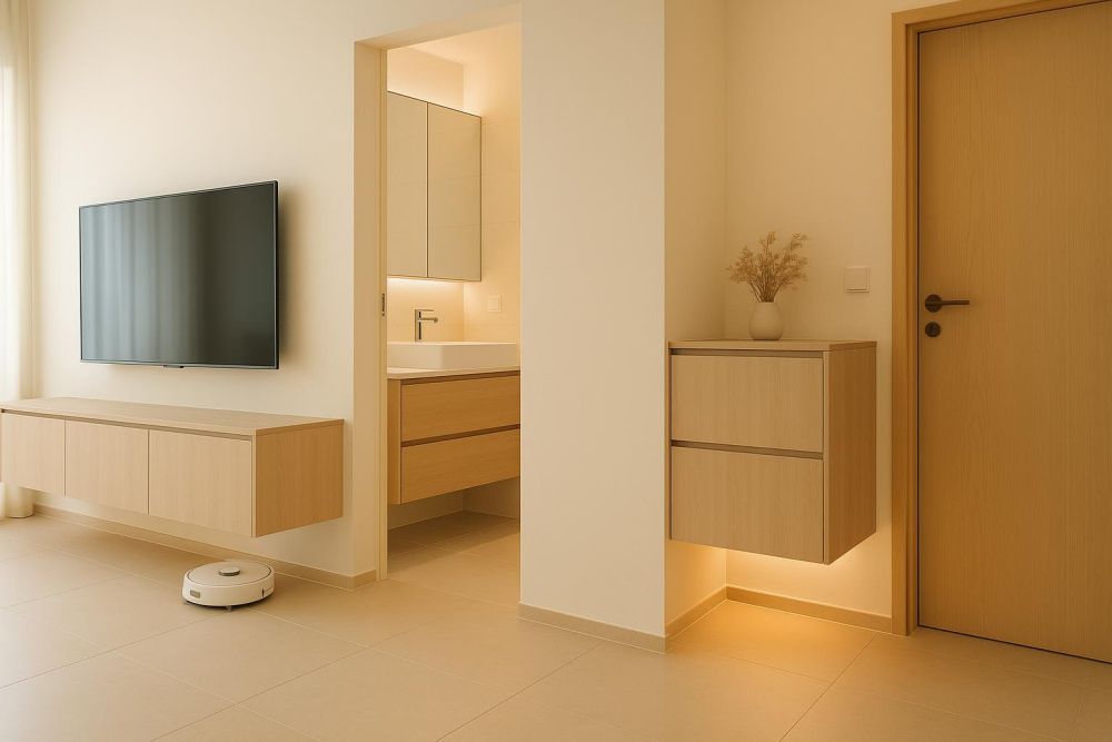 別再做落地櫃！改用『懸空設計』收納多1倍、打掃輕鬆5倍