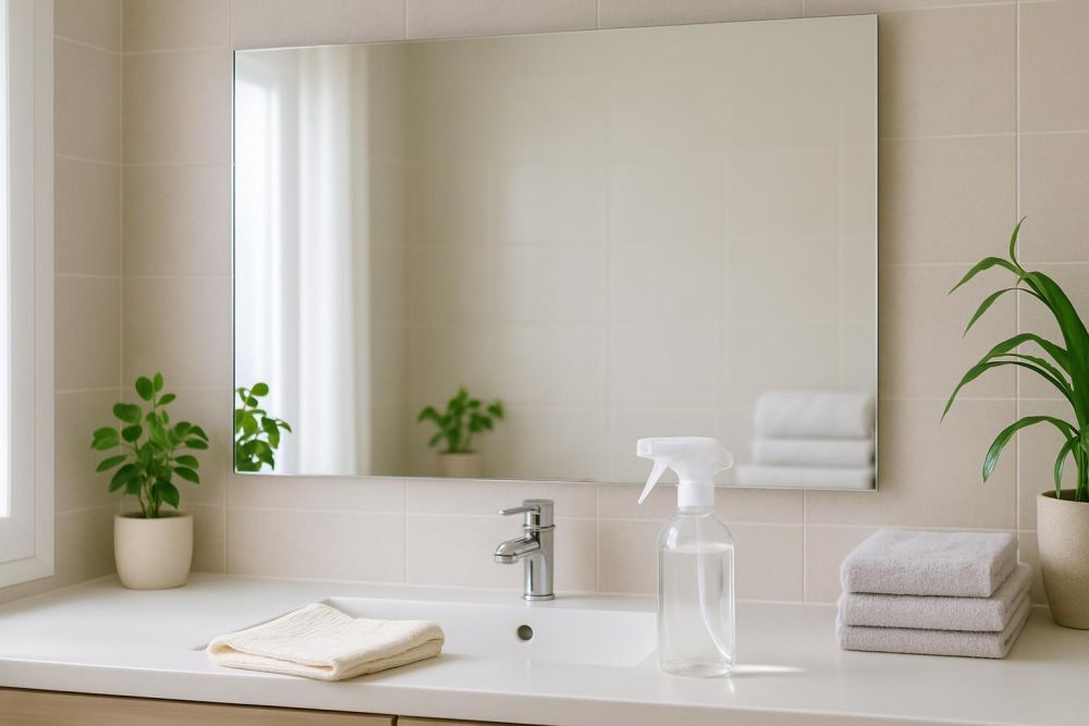 浴室鏡子水垢總擦不淨？5步驟鏡面超乾淨，去斑點省時3倍！