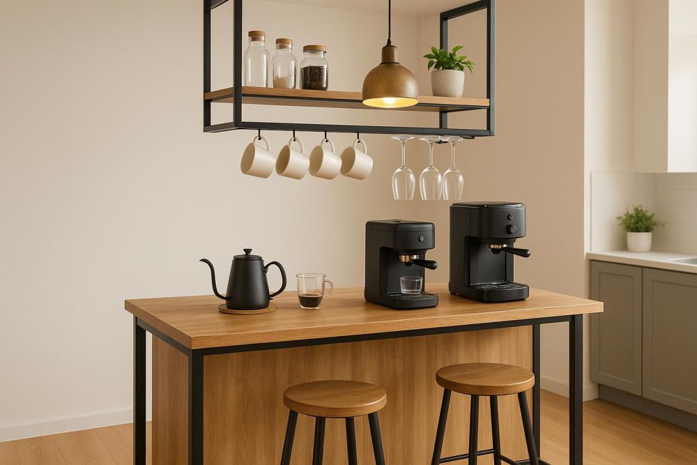 咖啡吧上方鐵件千萬別隨便裝！專家曝這3種設計，居家Bar質感瞬間升級2倍