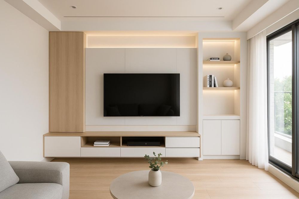 小宅電視牆別只做造型！2025新設計空間放大3倍、收納機能極致提升