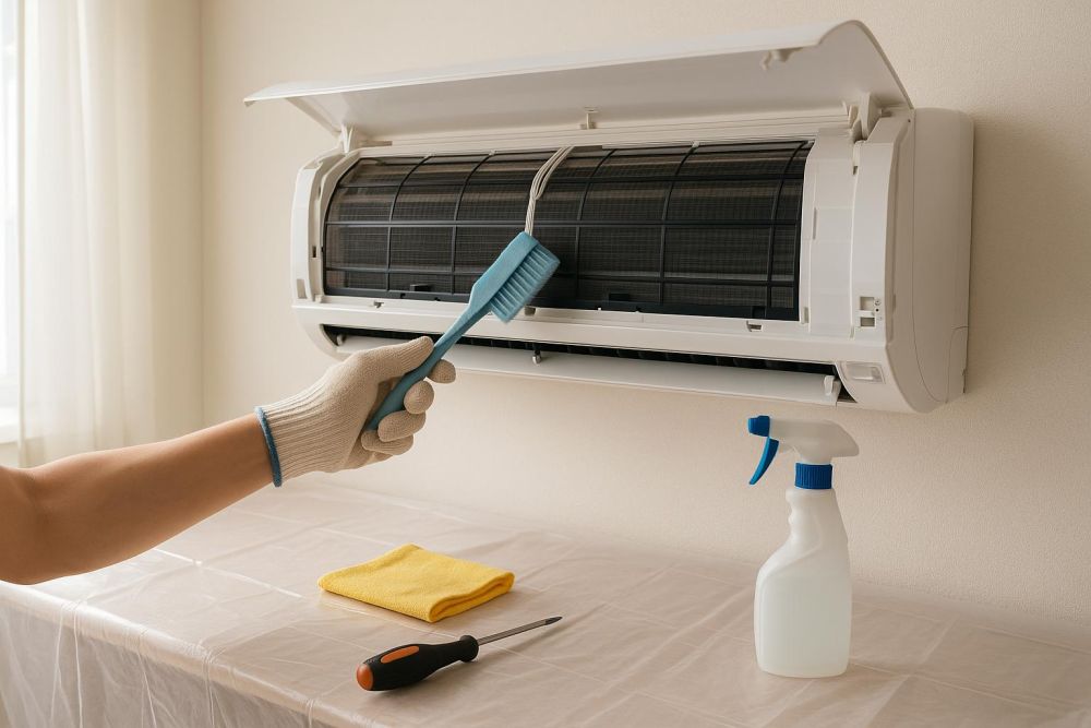 冷氣越洗越髒？新手必學『DIY分解5步驟』，有效去汙除霉省下清潔費