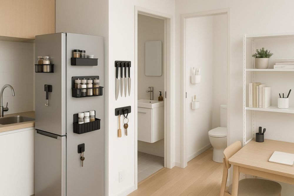 磁吸式收納,這5種空間用對收納多3倍!教你解決雜亂困擾