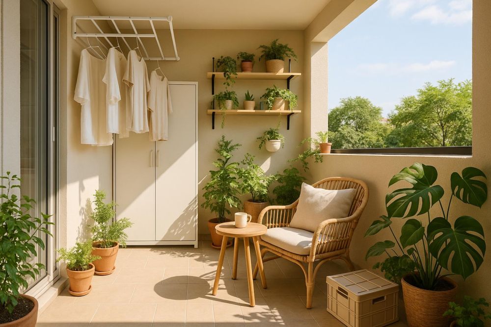 陽台只當曬衣區太浪費！這樣改造，半戶外空間一口氣多3倍收納、生活機能大翻新