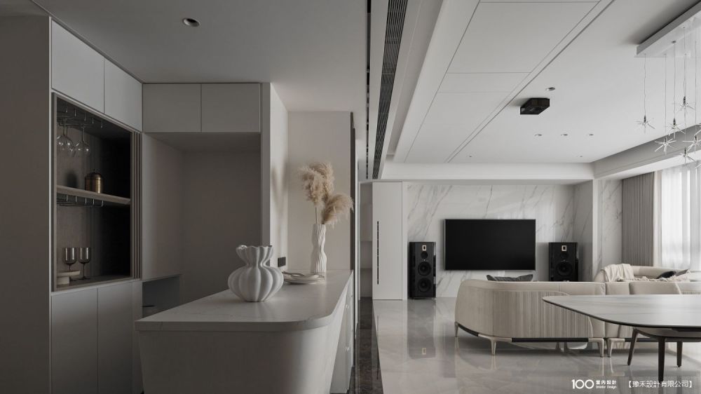 天然石紋X清透玻璃 44坪質感輕奢宅，實現退休後的優雅日常