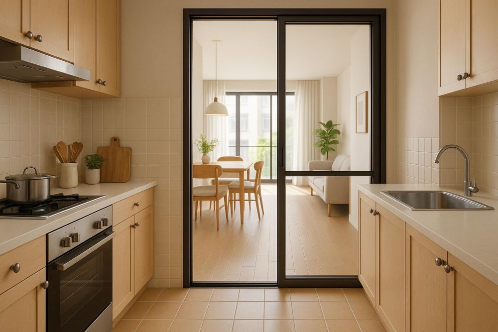 廚房門拉門怎麼選？5種設計細節沒做好，油煙、動線、通透感全踩雷！