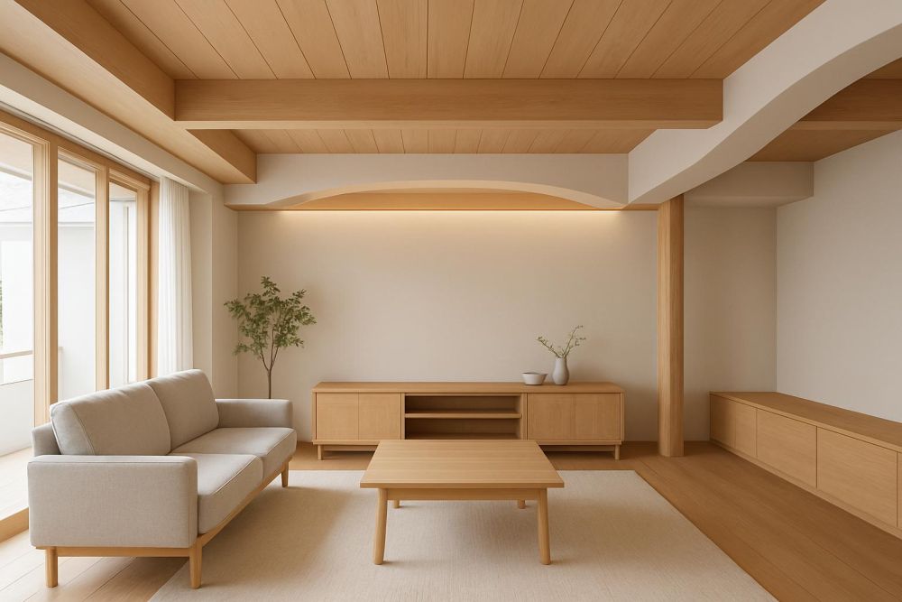 天花板包樑不止藏醜！日式極簡設計這樣做，空間視覺放大3倍，居家瞬間升級