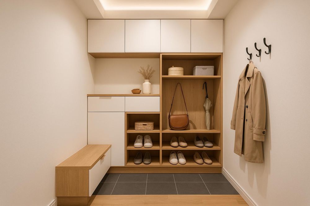 玄關這樣規劃，1坪空間竟能多出3倍收納！小宅也有大空間