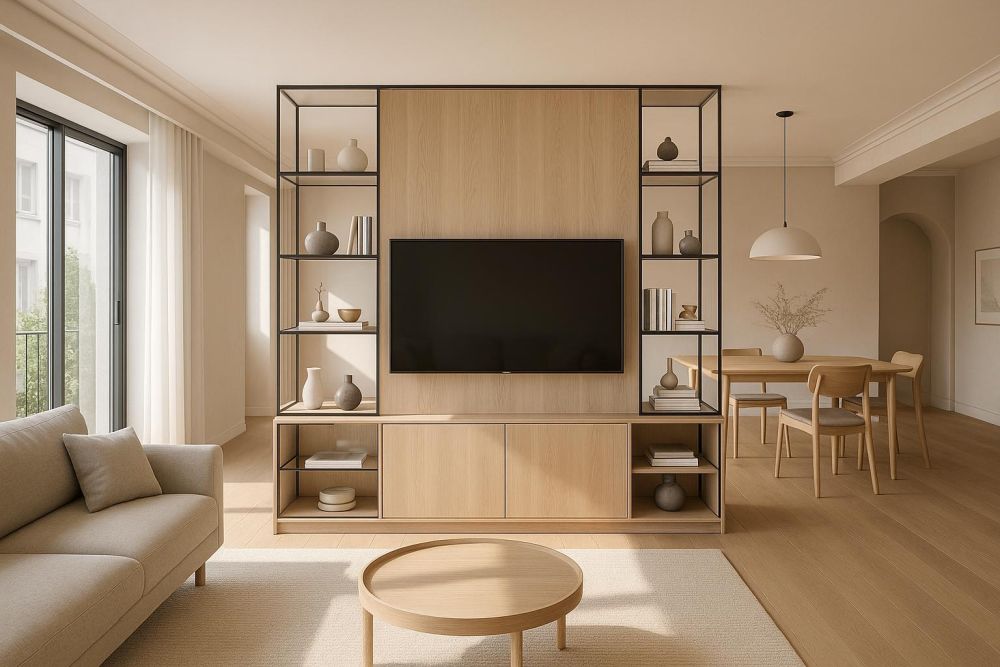 電視半牆這樣設計，客廳空間立刻放大3倍＋收納機能大提升