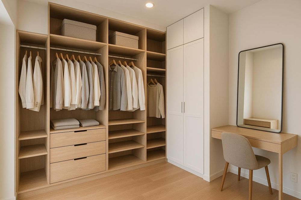 小坪數也能擁有！小型更衣室這樣設計，衣物收納翻3倍、不再凌亂