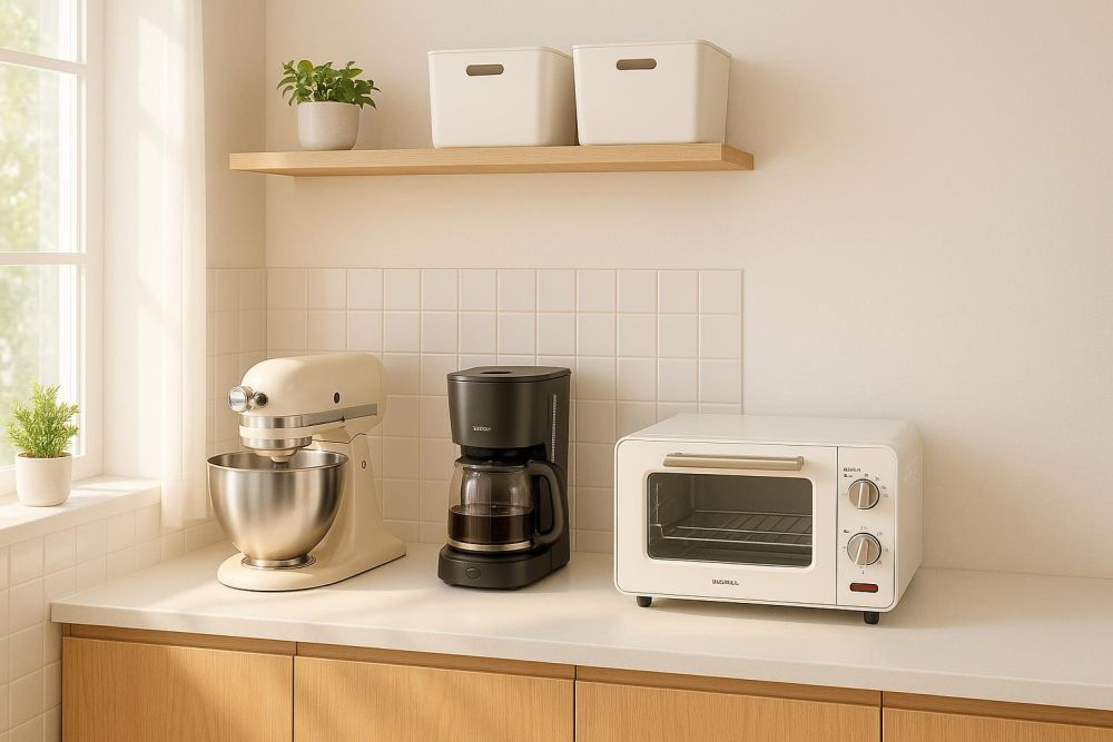 廚電櫃別做滿！桌上型小家電這樣收，2026收納量翻3倍，視覺超美不凌亂