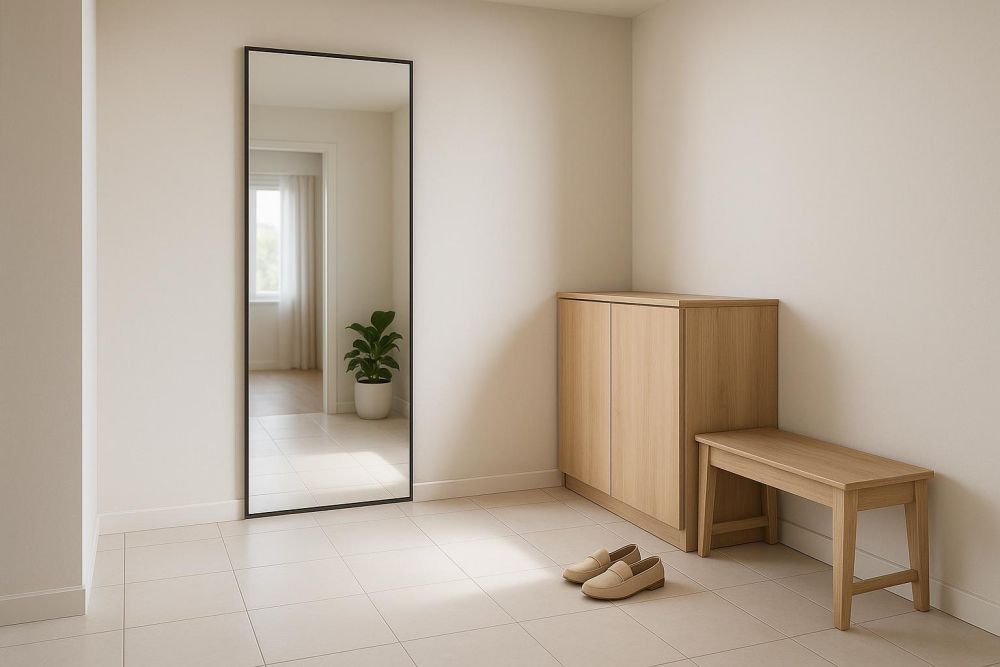 玄關鏡這樣裝，空間感激增2倍！設計師曝最佳位置與尺寸