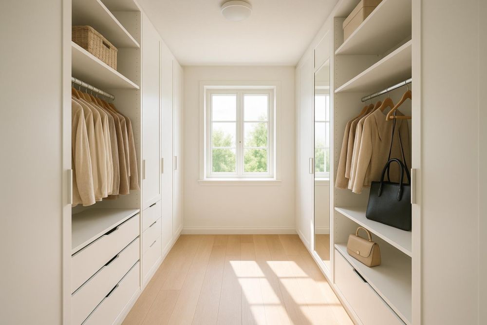 臥房步入式衣帽間只要1坪！這樣設計收納量翻5倍，小空間也能輕鬆放滿衣物