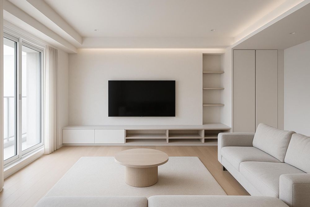 電視牆做太厚超浪費空間！設計厚度這樣抓，收納量翻倍不壓迫