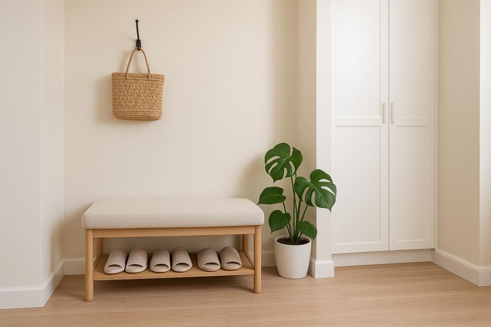 玄關總是亂？「這招」穿鞋椅設計收納翻3倍、省空間又增顏值