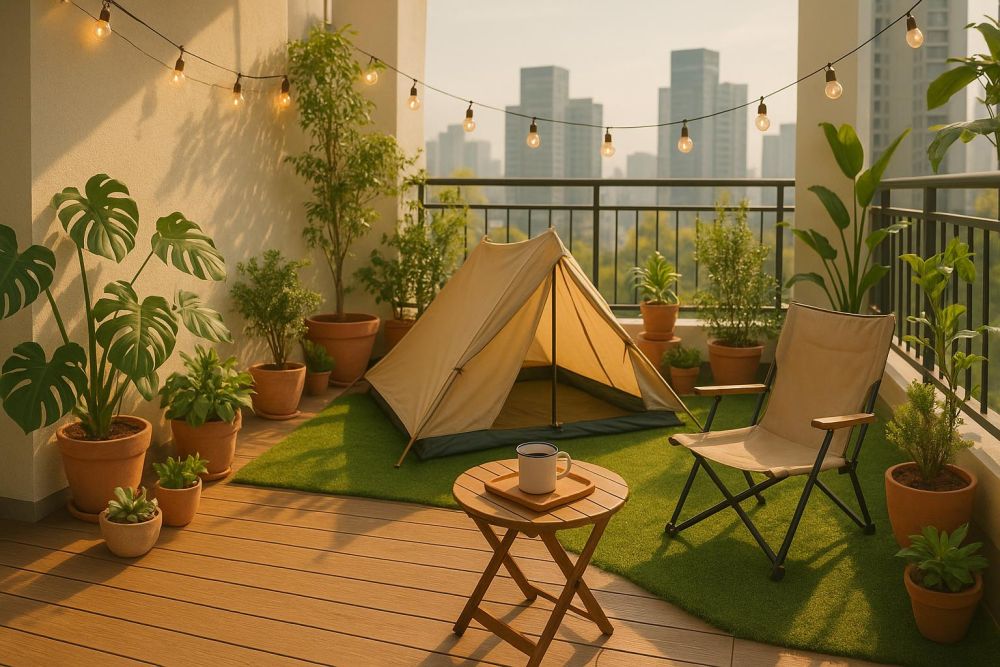 小陽台也能露營風！3招設計讓戶外氛圍激增10倍，收納休憩一次搞定