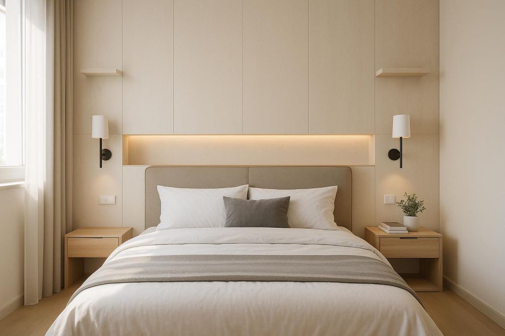 臥室床頭背牆設計沒做好？這5種材質與尺寸巧思，顏值升級收納多1倍