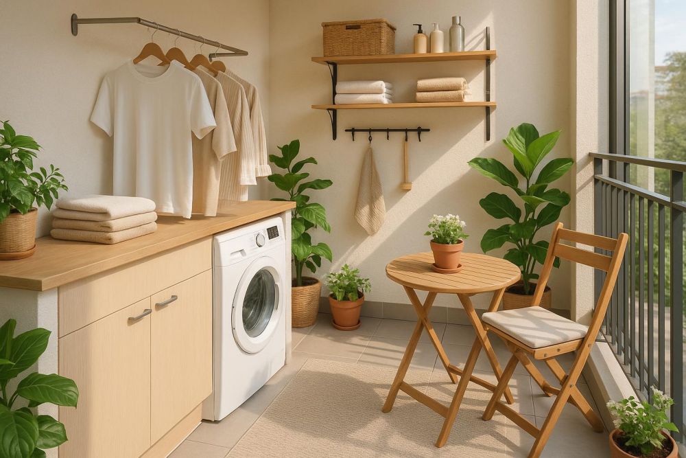 後陽台不要只用來晾衣服！這5招改造設計，空間多1倍、家事更順手