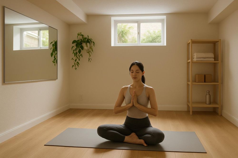 地下室閒置浪費？改成專屬瑜伽室，秒增1倍運動空間，收納、隔音一次解決