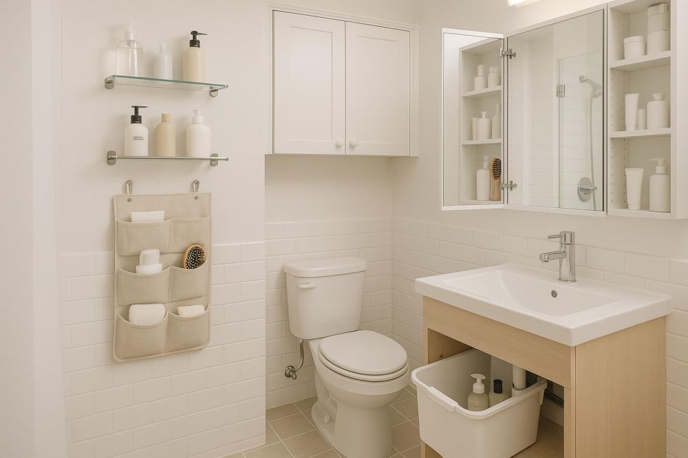 浴室太小太亂?『這招』垂直收納,空間瞬間增2倍,收納量翻倍!