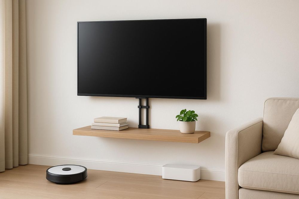 別再做滿櫃、占空間！電視壁掛架這樣裝，收納翻倍還多出1坪活動區