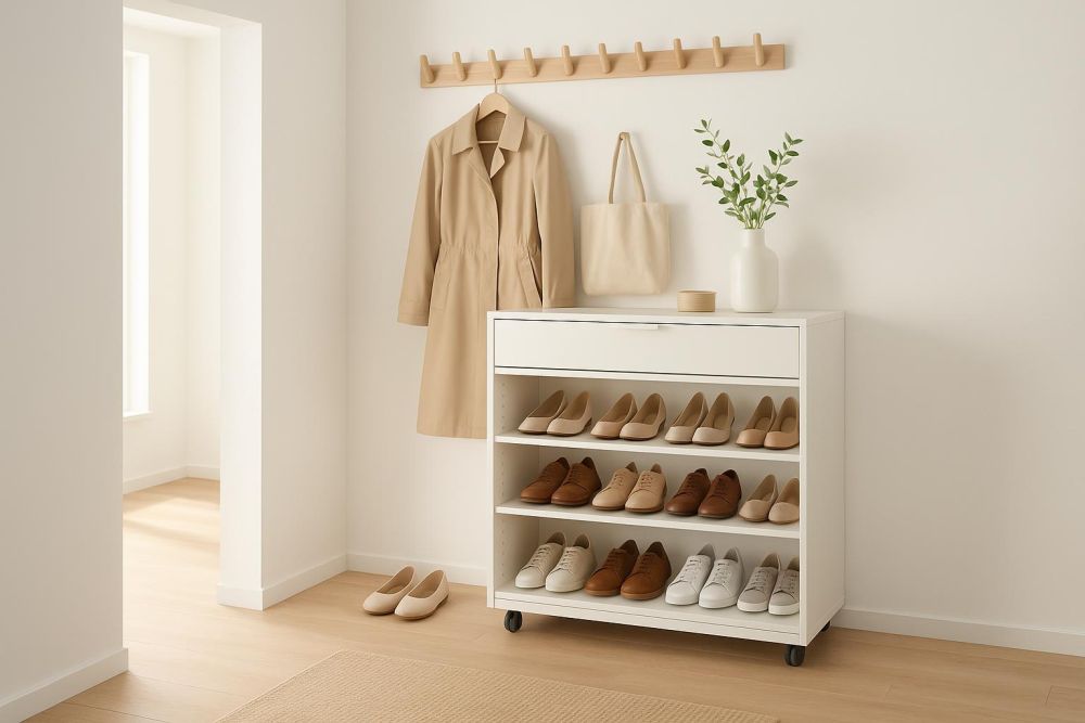 家沒玄關、鞋櫃層板不多也能收滿鞋!這招讓鞋子多3倍收納又不亂