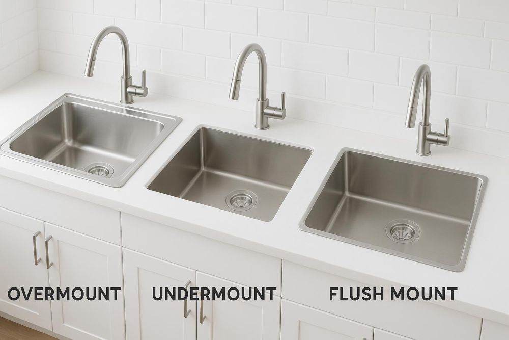 選錯水槽安裝方式超後悔！3大主流做法全解析，一對比優缺點立省30%清潔時間