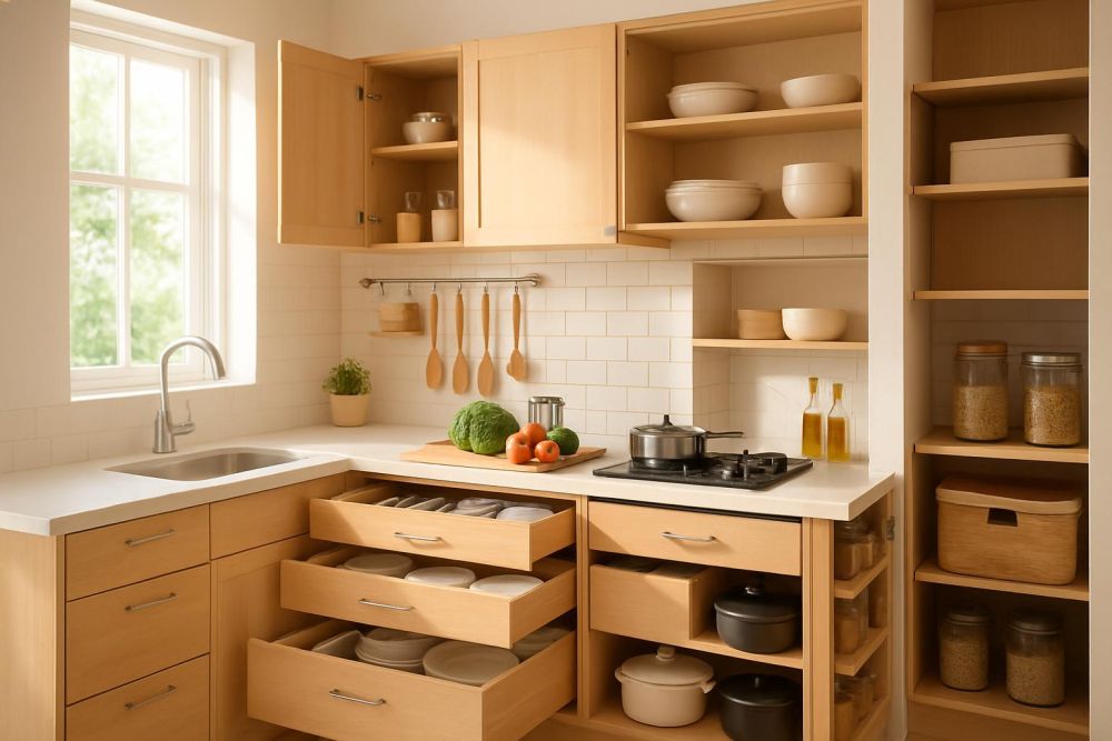 小廚房太擠物品放不下？專家曝3招櫥櫃規劃，收納量激增2倍