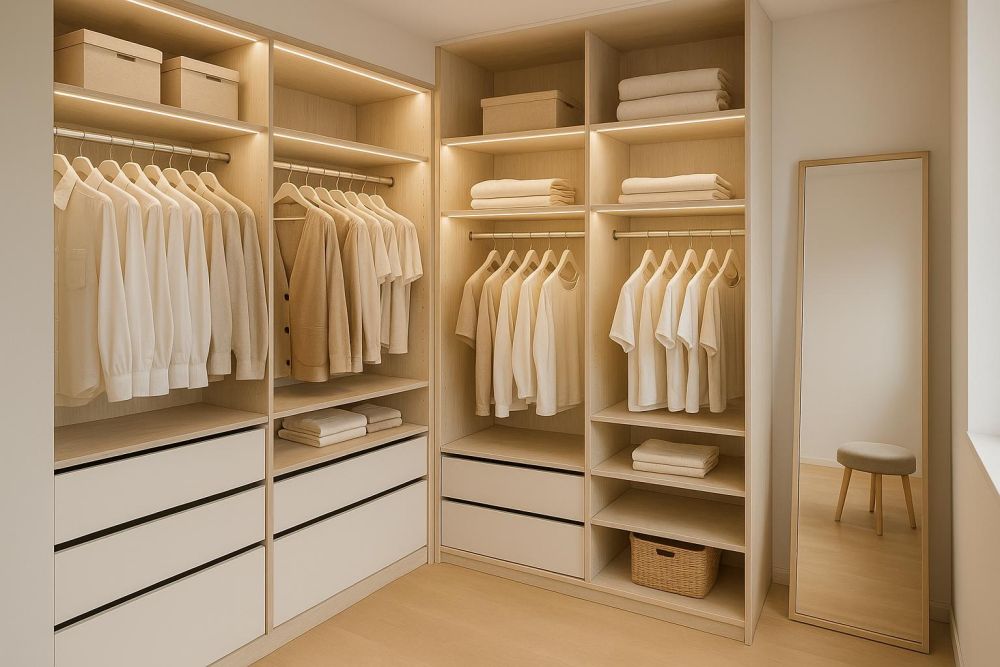 小房間衣服爆多怎收？2026最新『獨立式更衣室』設計，收納翻3倍、告別凌亂
