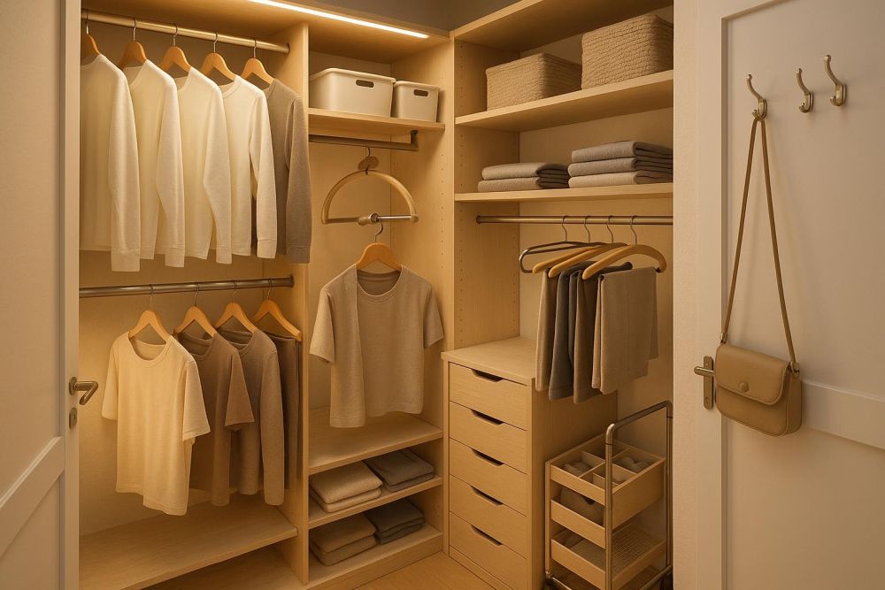 別只塞滿櫃子!更衣室這樣設計,收納量翻2倍、空間大1倍