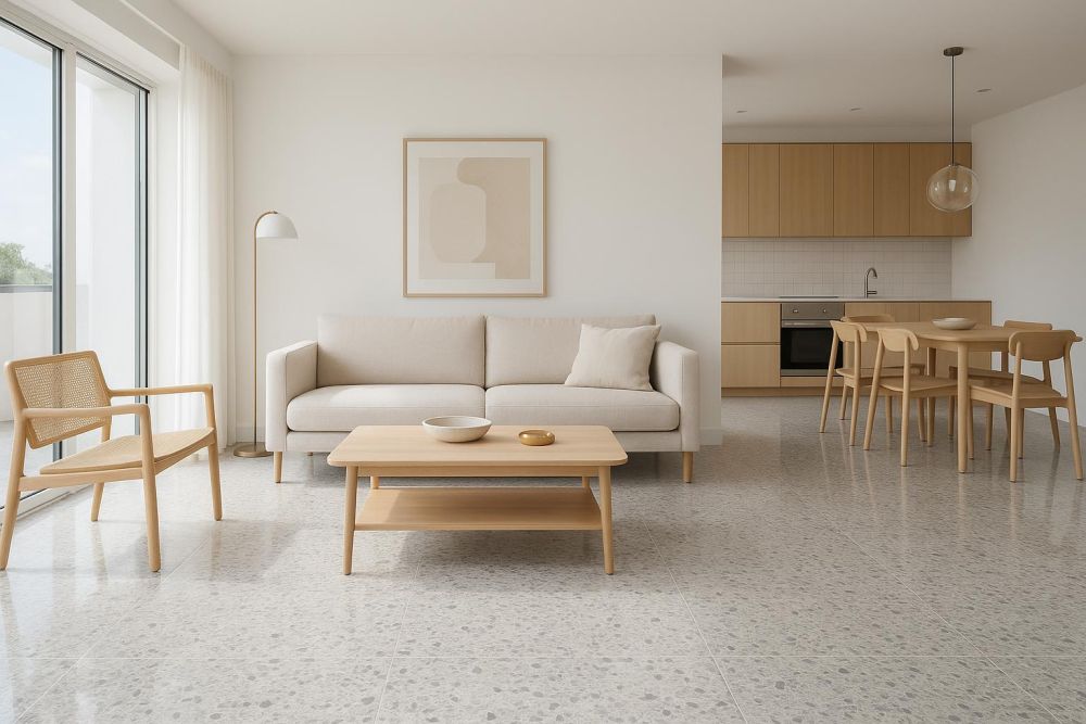 磨石子地板你還嫌老氣?2026年3大潮流應用設計,家裡瞬間高級3倍