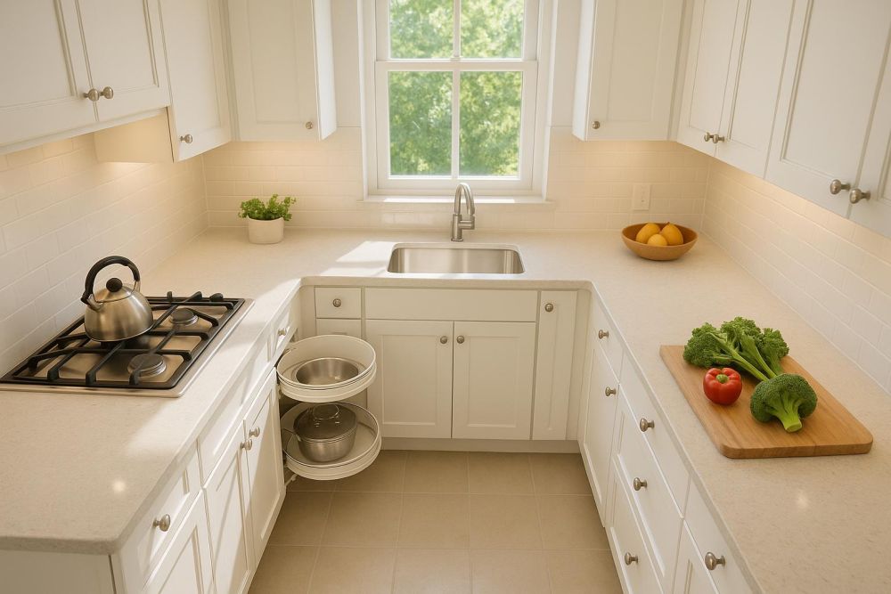 廚房太小太擠做不了U型？這個佈局一改，操作空間多2倍、收納量提升3倍！