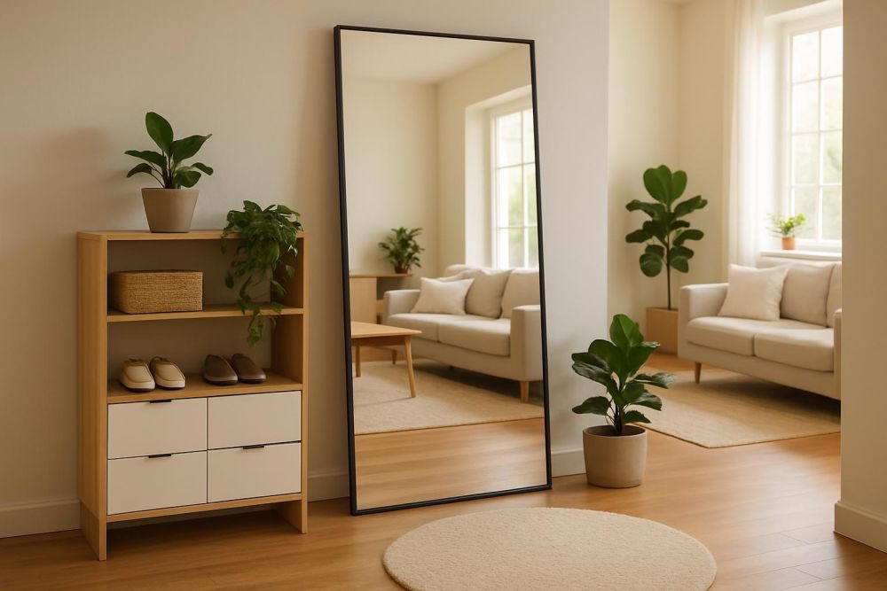 全身鏡只裝臥室太可惜!這5個地方一鏡多用,空間放大2倍、收納多1倍