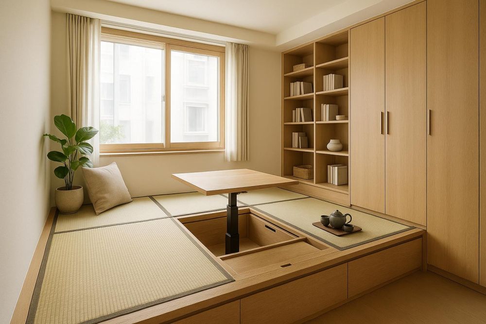 做榻榻米只當床太可惜！加1個設計，收納容量翻3倍、功能一房多用