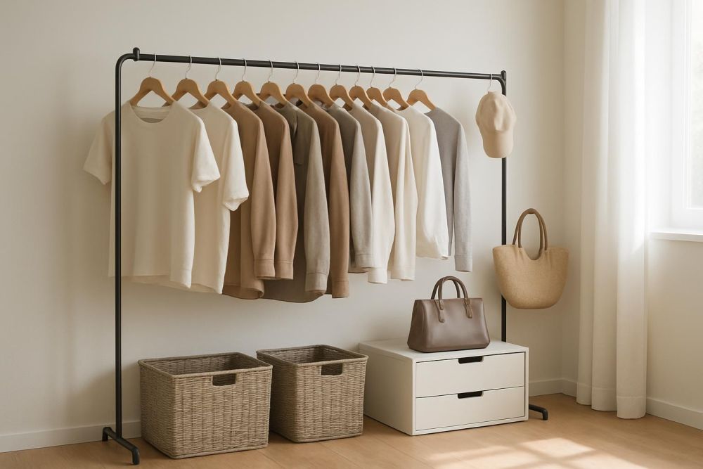 衣櫃小、空間亂？2026年「開放式衣架」收納提升3倍，小戶型必學布局技巧