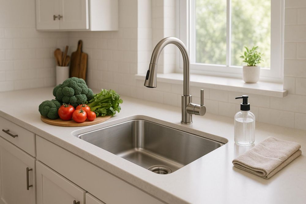 廚房水槽『這細節』99%新手裝錯!選對設計、配件,檯面不卡手、清潔快3倍