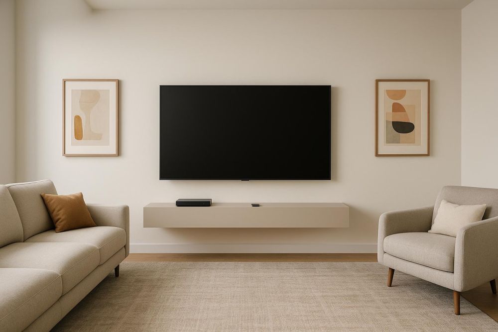 電視壁掛架這樣裝，客廳空間瞬間多1倍！這些配件一定要搭配，收納動線更順暢