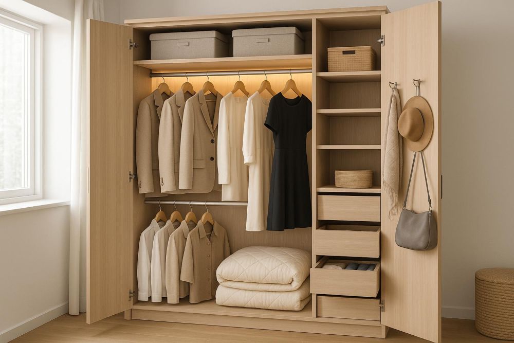 衣櫃別只裝層板！這5招讓小戶型收納量翻倍，簡直多出一間衣帽間
