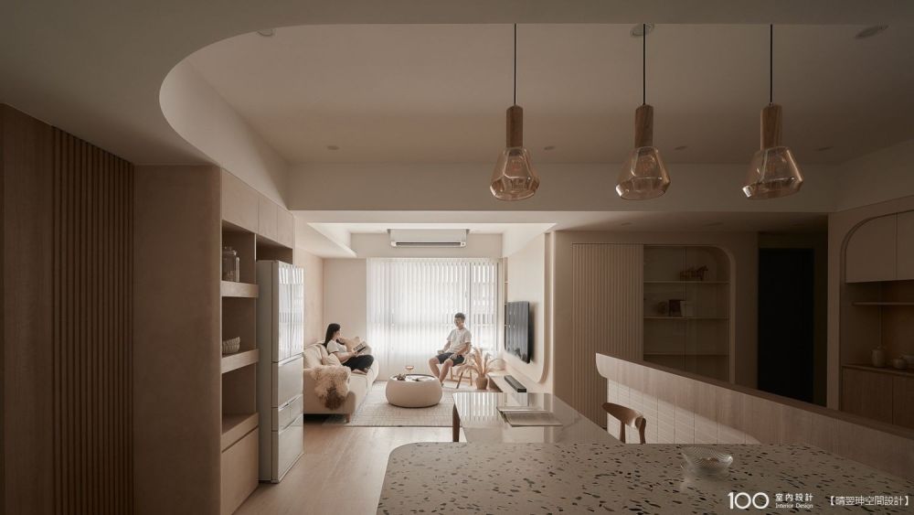 半牆隔間X空間斷捨離，25坪3房敞亮又放大！我們的奶油風小宅開箱