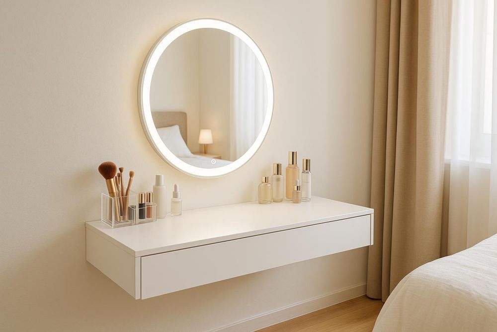 浴室梳妝超難用？魔術收納梳妝檯讓小宅多1間美妝空間