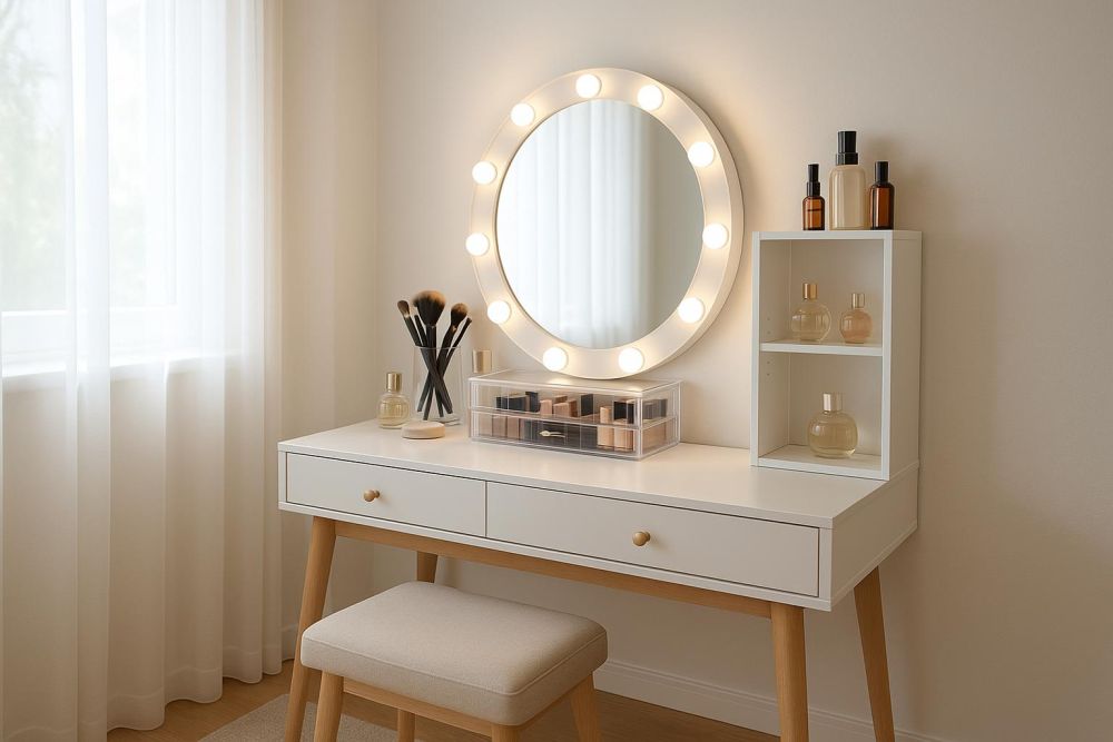 化妝桌沒地放？收納魔術這樣做，小宅也能多1倍梳妝空間