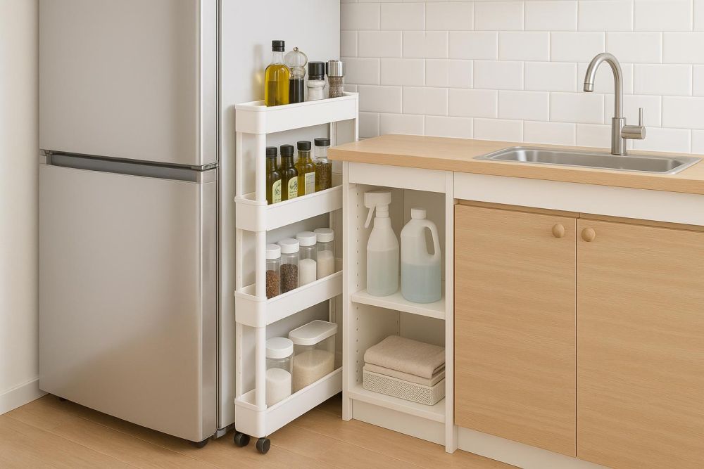 廚房收納多出3倍!善用夾縫空間,媽媽都後悔沒早裝