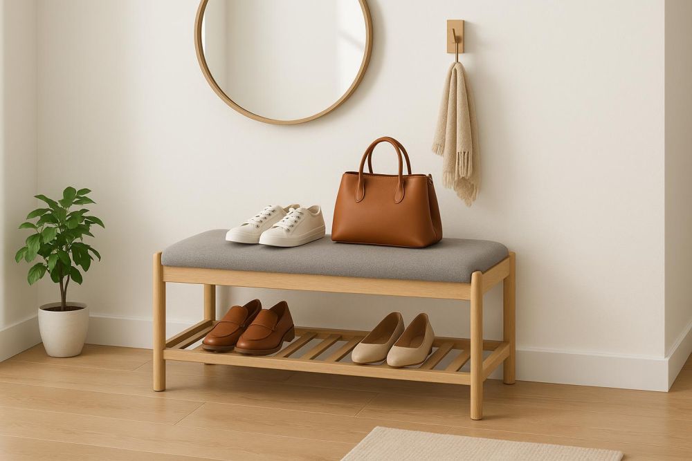 沒有穿鞋椅玄關秒變亂！2026年必備『這類型』穿鞋椅，收納翻3倍、出門不手忙腳亂