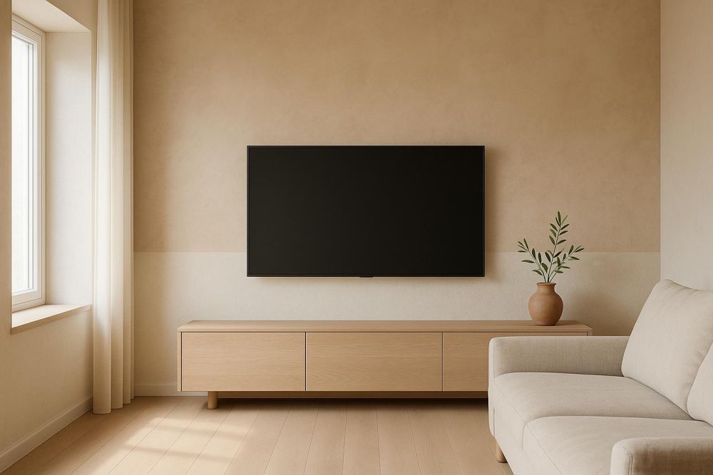 侘寂風電視牆設計5大要點，極簡奶茶色也能溫暖又高級！新手常犯這2錯誤空間秒變廉價